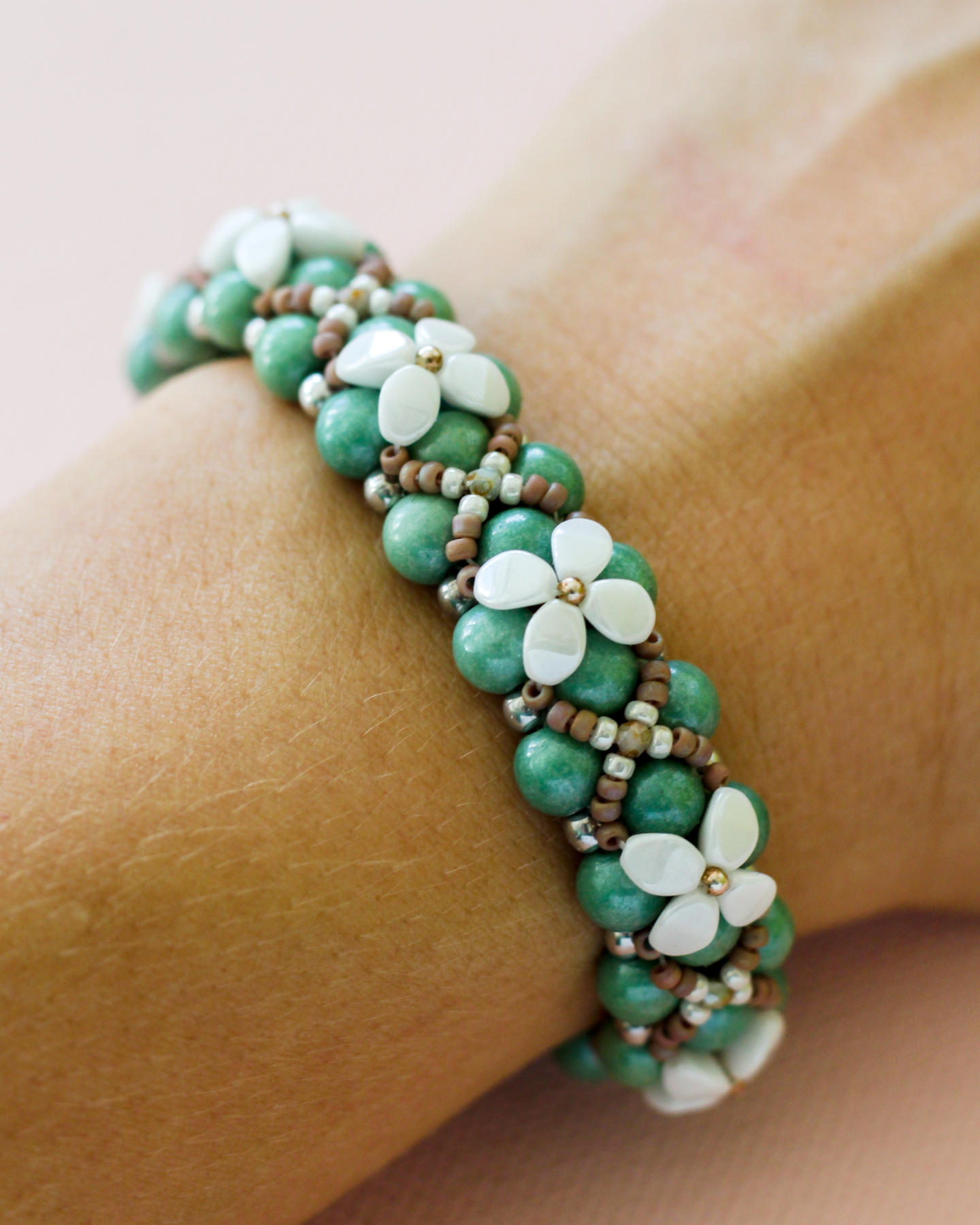 Armband • Annabelle 2 - Groen wit