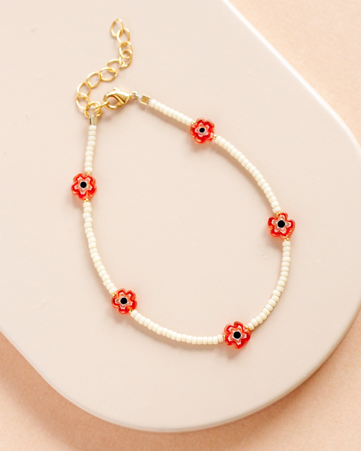 Armband • Poppy - wit