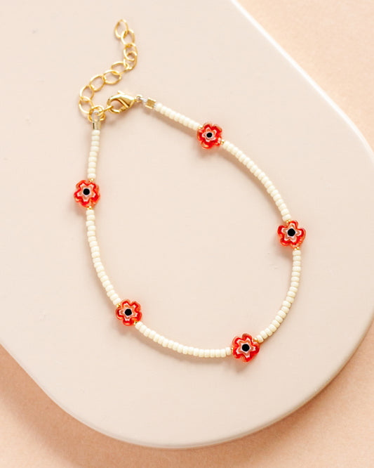 Armband • Poppy - wit