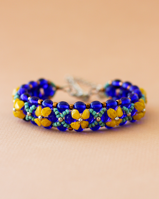 Armband • Annabelle 4 - Kobalt geel