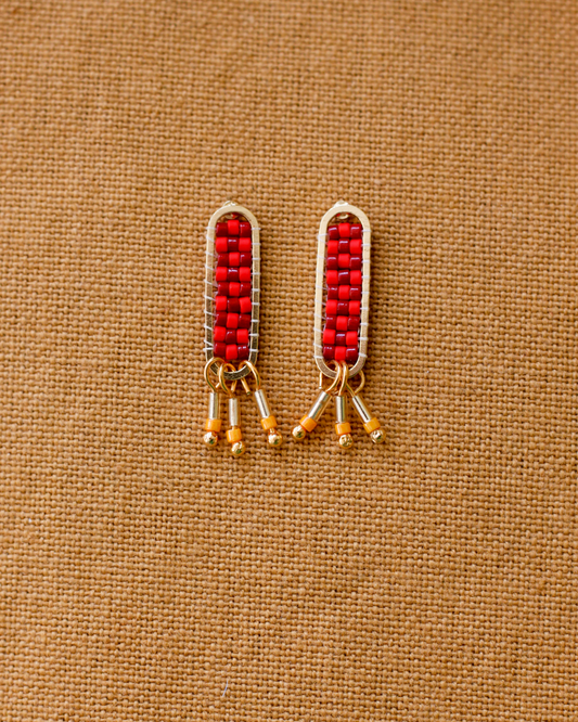 Oorbellen • Dakota - Cherry Red