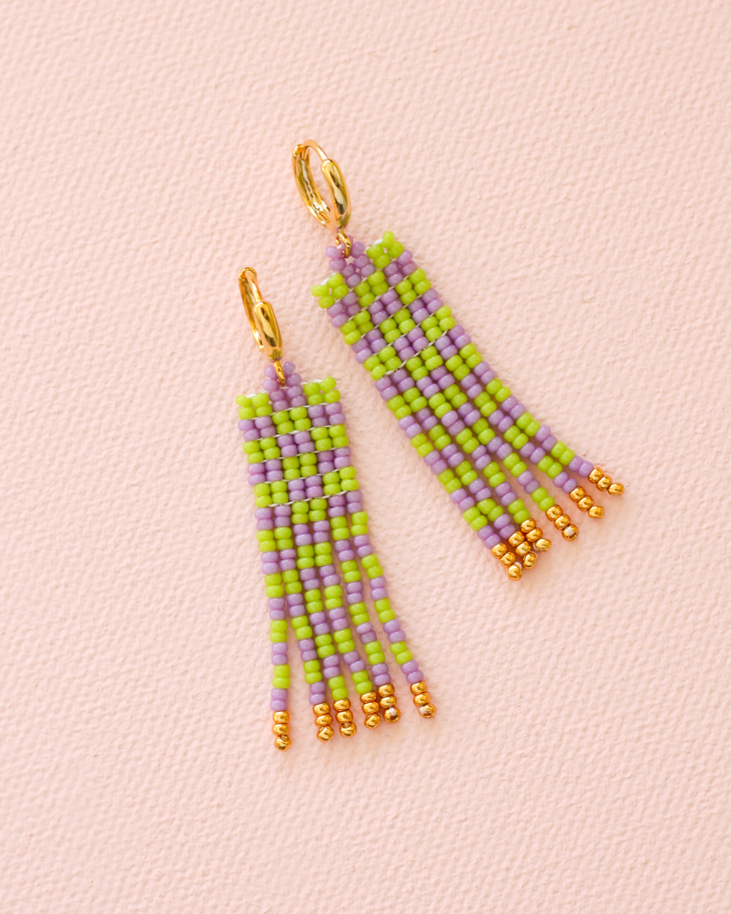 Earrings • CHECK 1: Lychee &amp; Cobalt