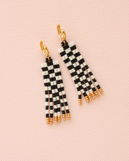Oorbellen • CHECK 5: Black & White
