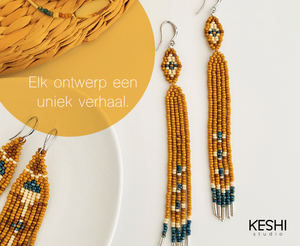 elk ontwerp van KESHI studio heeft een uniek verhaal. Zo kan een ontwerp geinspireerd zijn op de Griekse mythologie, liet ik mij inspireren door stijlen en feiten van de oude Maya cultuur of gaf ikzelf betekenis aan een voor mij persoonlijk ontwerp.