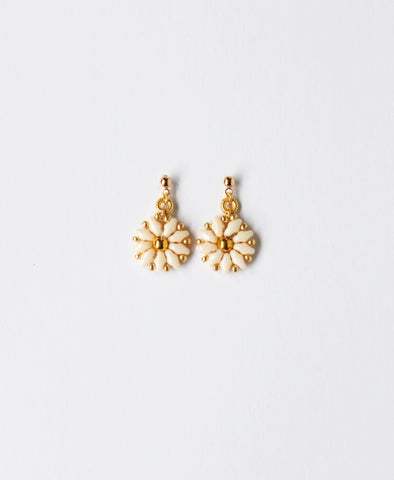 Oorbellen • Daisy Flower, Ivory