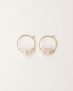 Oorbellen • Hoops - Rozenkwarts