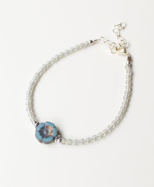 Armband • KESHI flower - Korenblauw