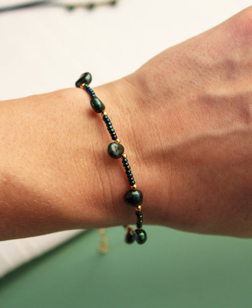 Armband & Ketting set • Kujaku, goud