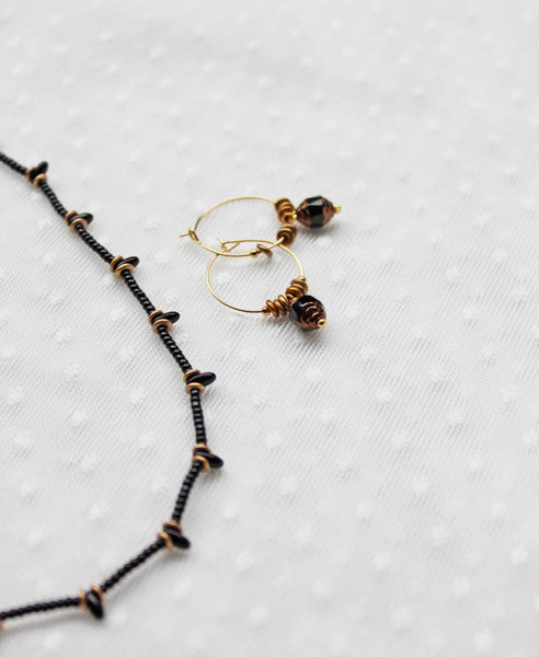 Oorbellen • Vintage Hoops, Black