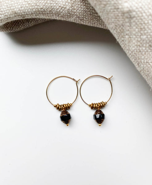 Oorbellen • Vintage Hoops, Black