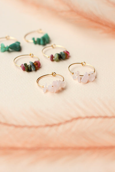 Oorbellen • Hoops - Amazoniet